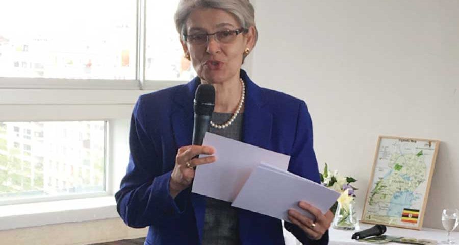 UNESCO's Director General Irina Bokova promises to retire in Uganda