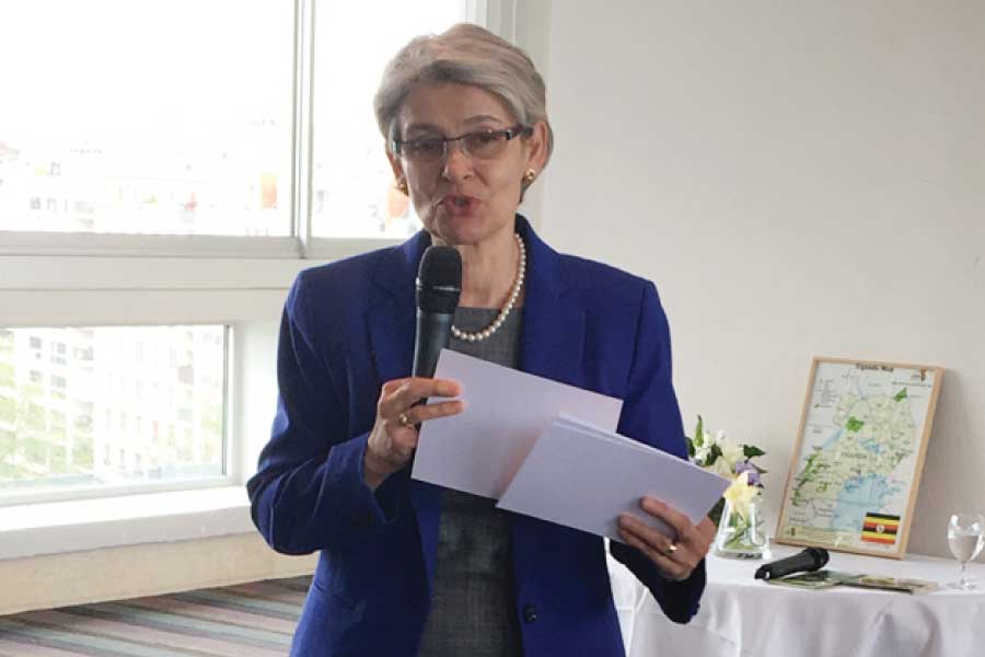UNESCO's Director General Irina Bokova promises to retire in Uganda